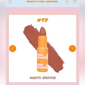 beauty for certain lipstick shade warm sienna #17